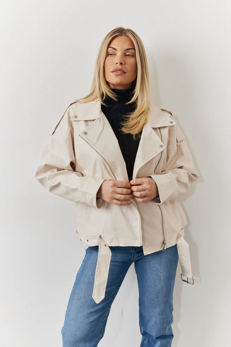 Faux Leather Biker Jacket
