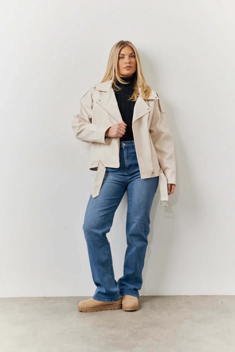 Faux Leather Biker Jacket - Image 2