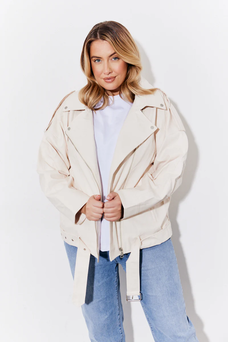 Faux Leather Biker Jacket - Image 4