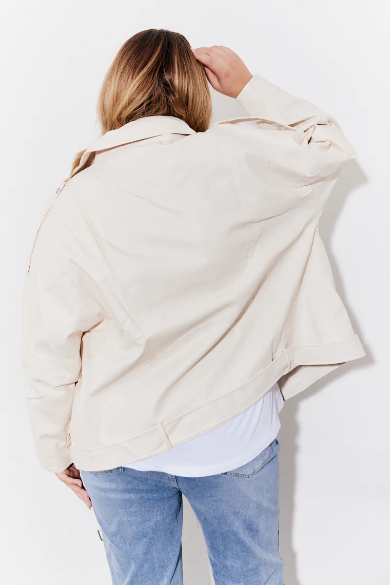 Faux Leather Biker Jacket - Image 6