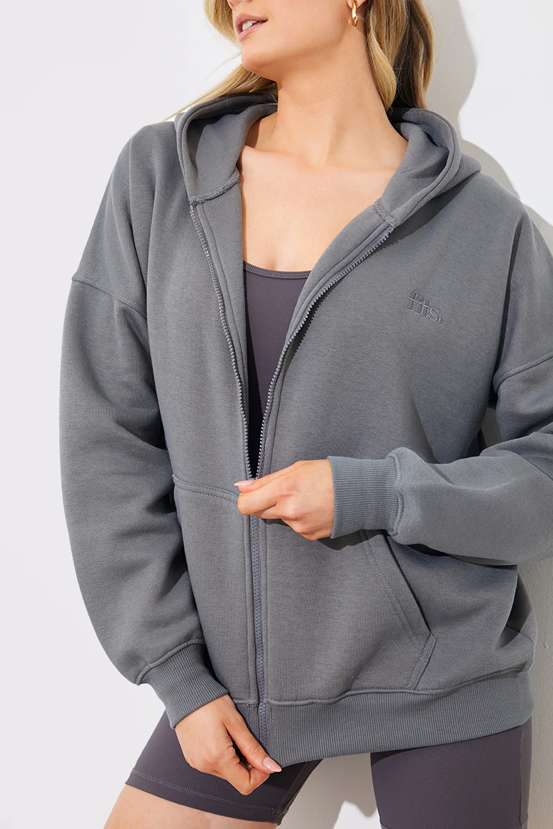 FITS EMBROIDED ZIP UP JERSEY JACKET - Image 4