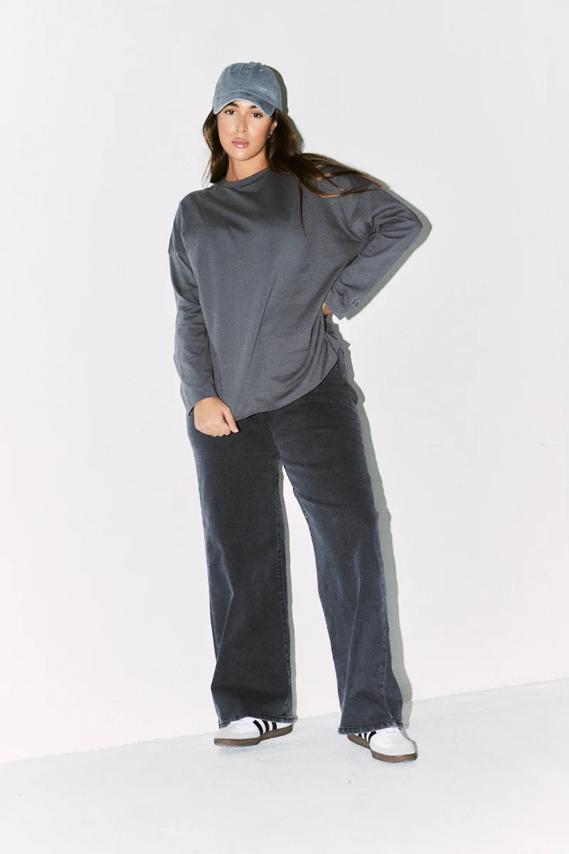 Fits Embroidered Crew Neck Long Sleeve T-Shirt - Image 2