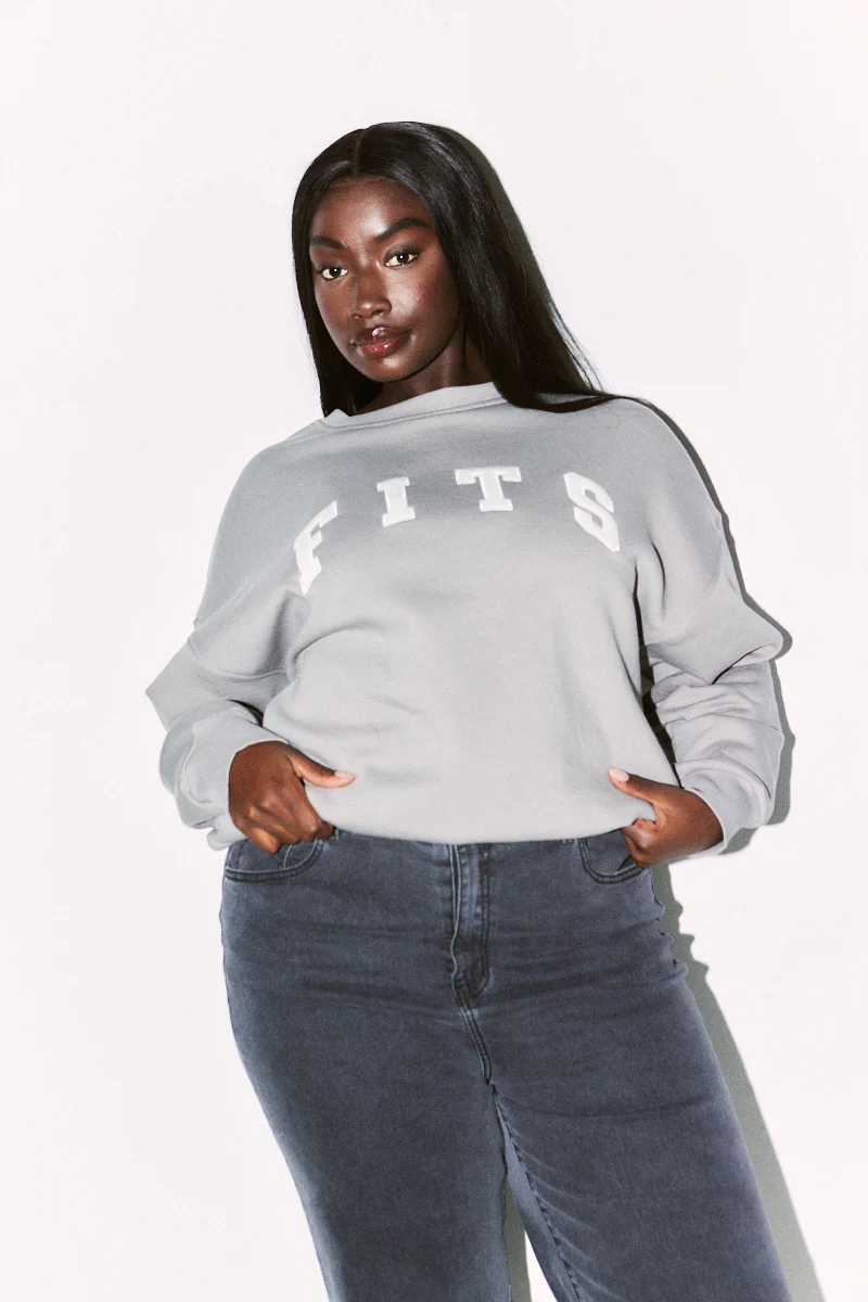 Fits Slogan Knitted Crew Neck Sweatshirt - Image 7