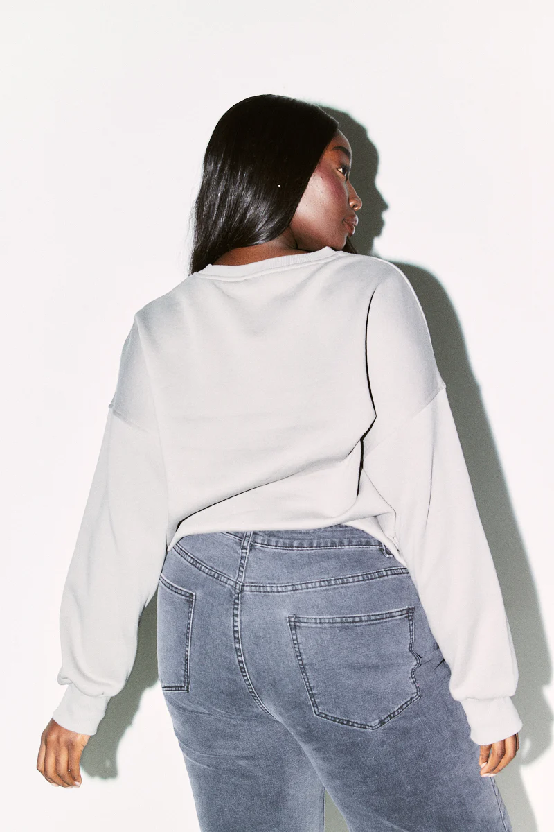Fits Slogan Knitted Crew Neck Sweatshirt - Image 8