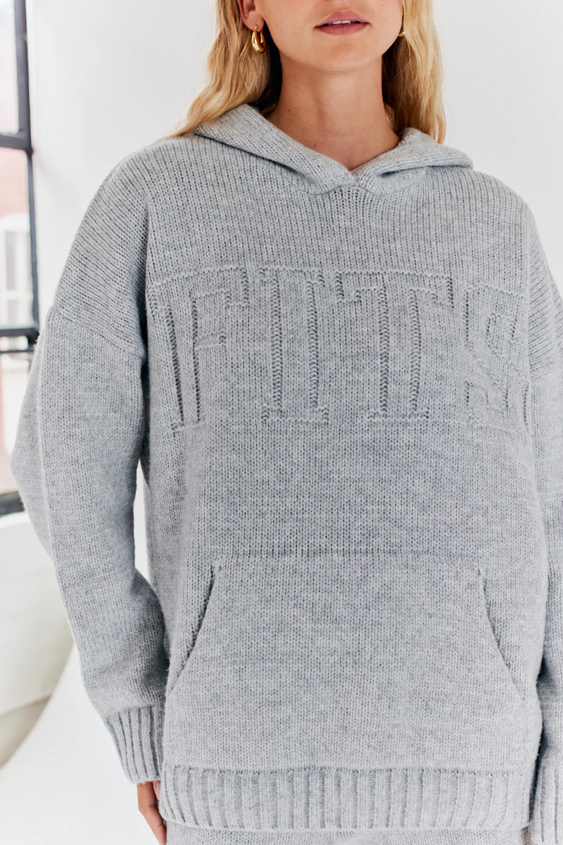 FITS Embossed Knitted Co-Ord Hoodie - Image 3