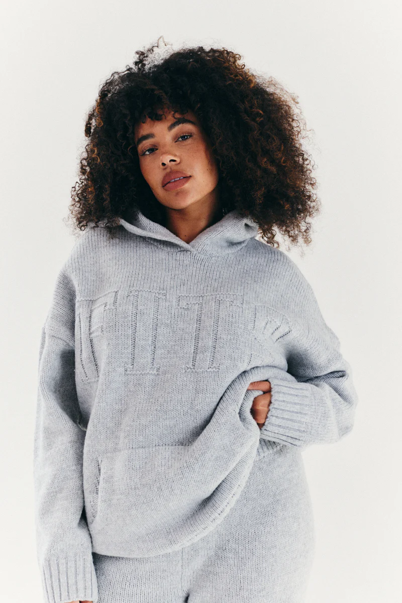 FITS Embossed Knitted Co-Ord Hoodie - Image 4