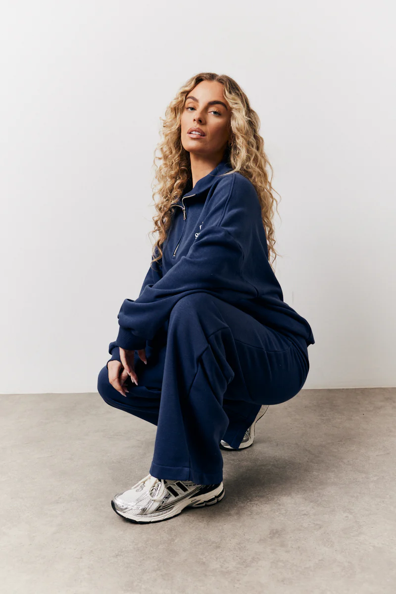 Navy Fits Graphic Straight Leg Co-Ord Jogger - Image 5