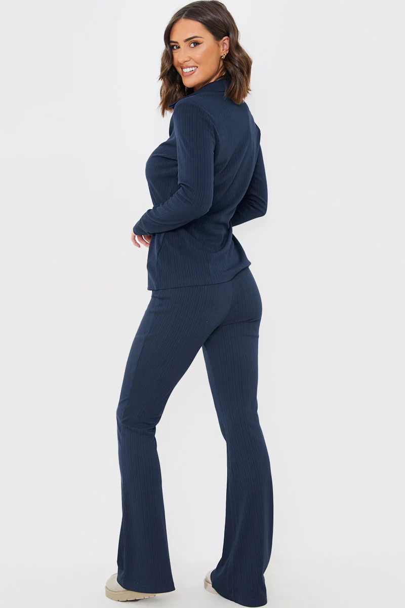 Flared Ribbed Co Ord Trouser - Image 2