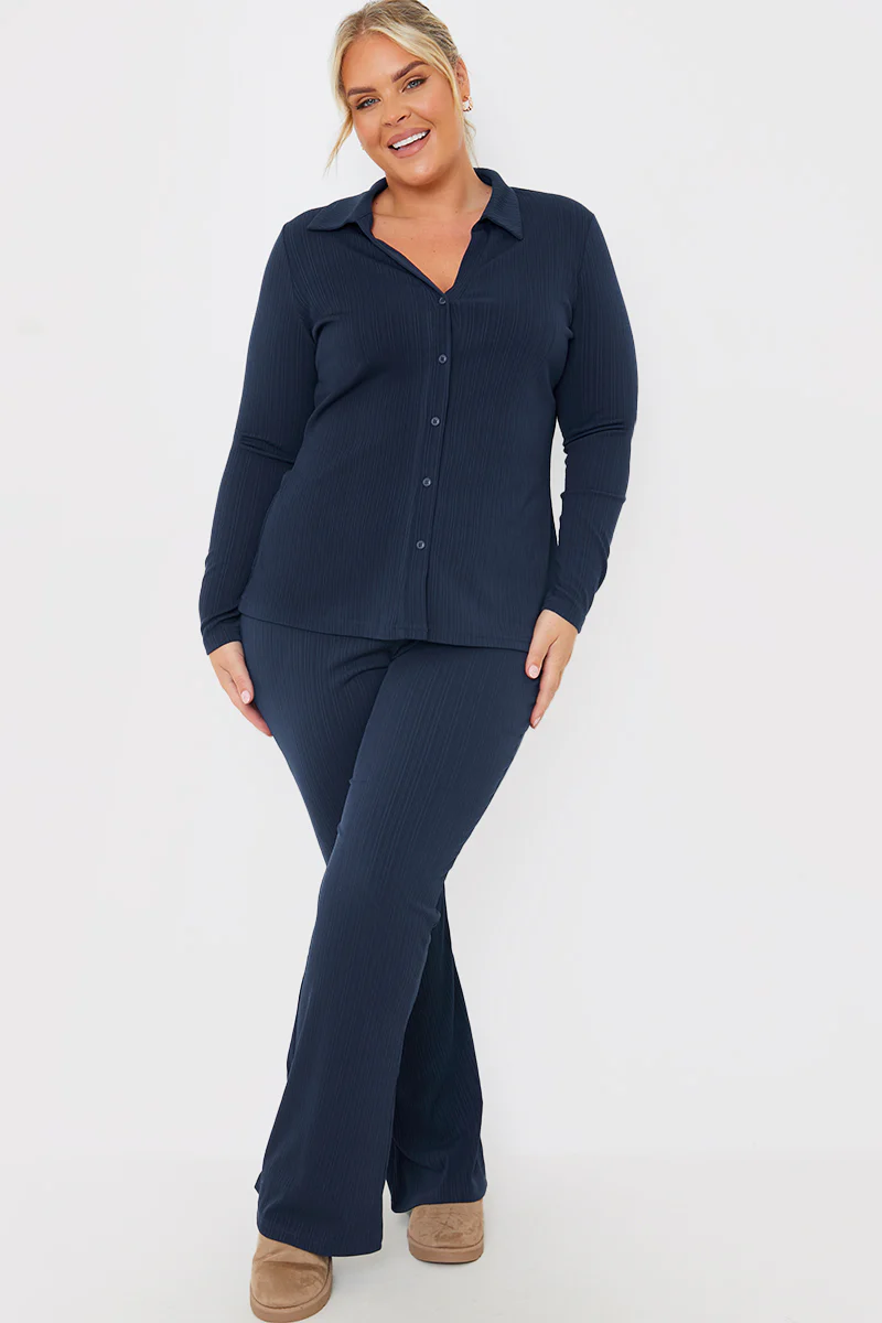 Flared Ribbed Co Ord Trouser - Image 5