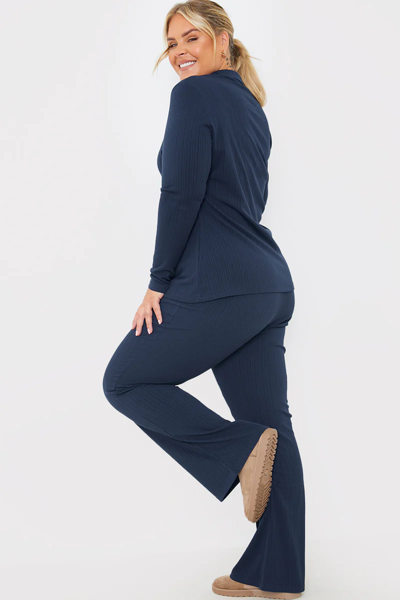 Flared Ribbed Co Ord Trouser - Image 6