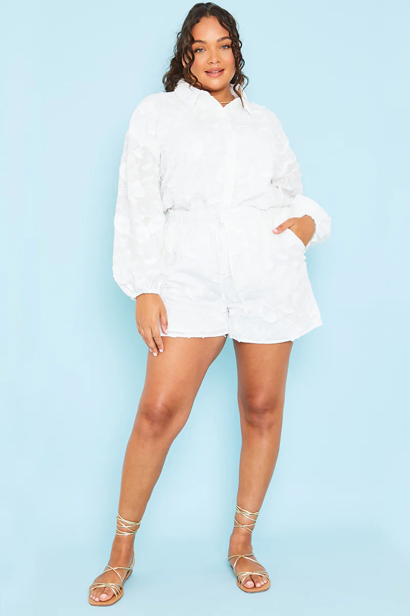 Floral Applique Drawstring Co-Ord Shorts - Image 6