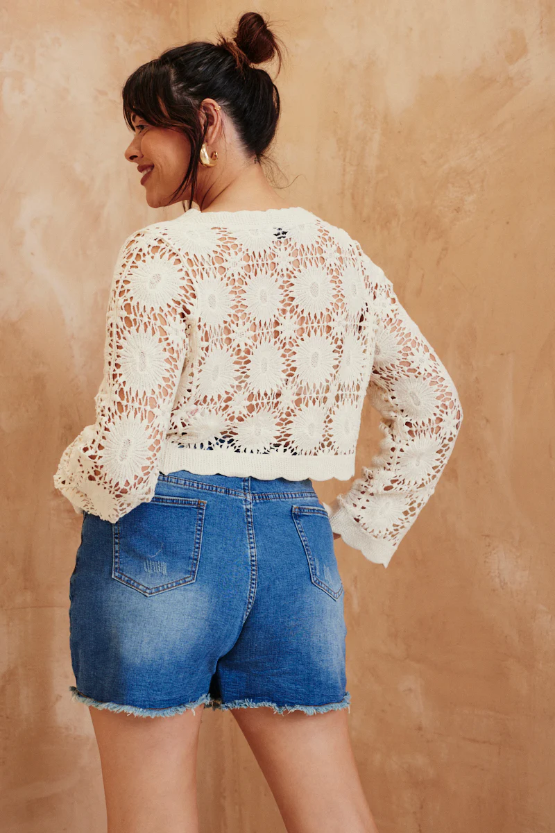 Floral Detail Knit Co-Ord Cardigan - Image 8