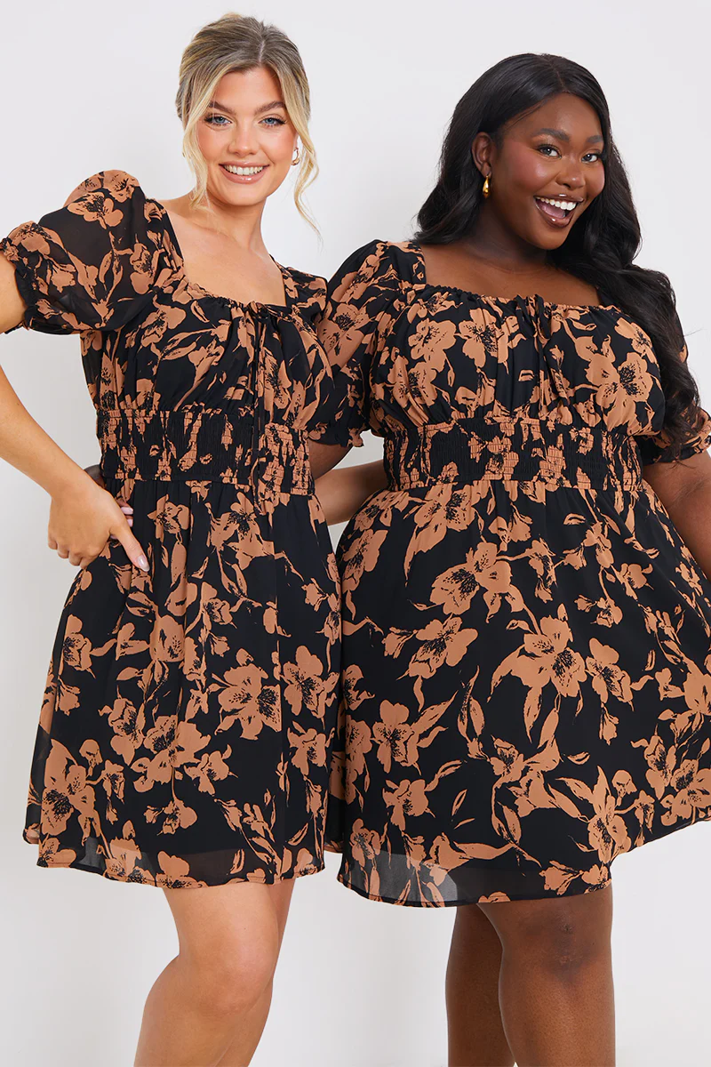 Floral Milkmaid Mini Dress - Image 5