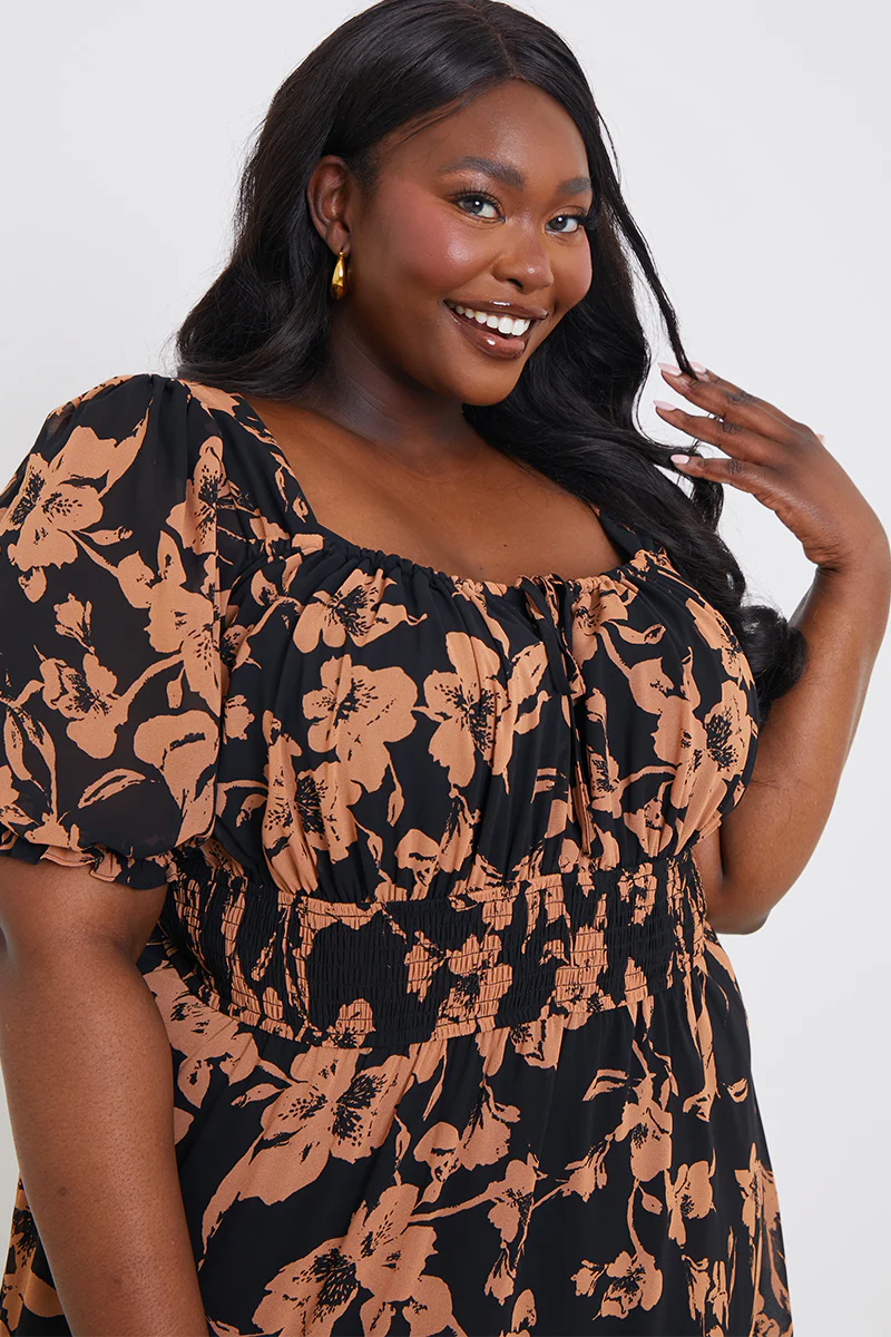 Floral Milkmaid Mini Dress - Image 8