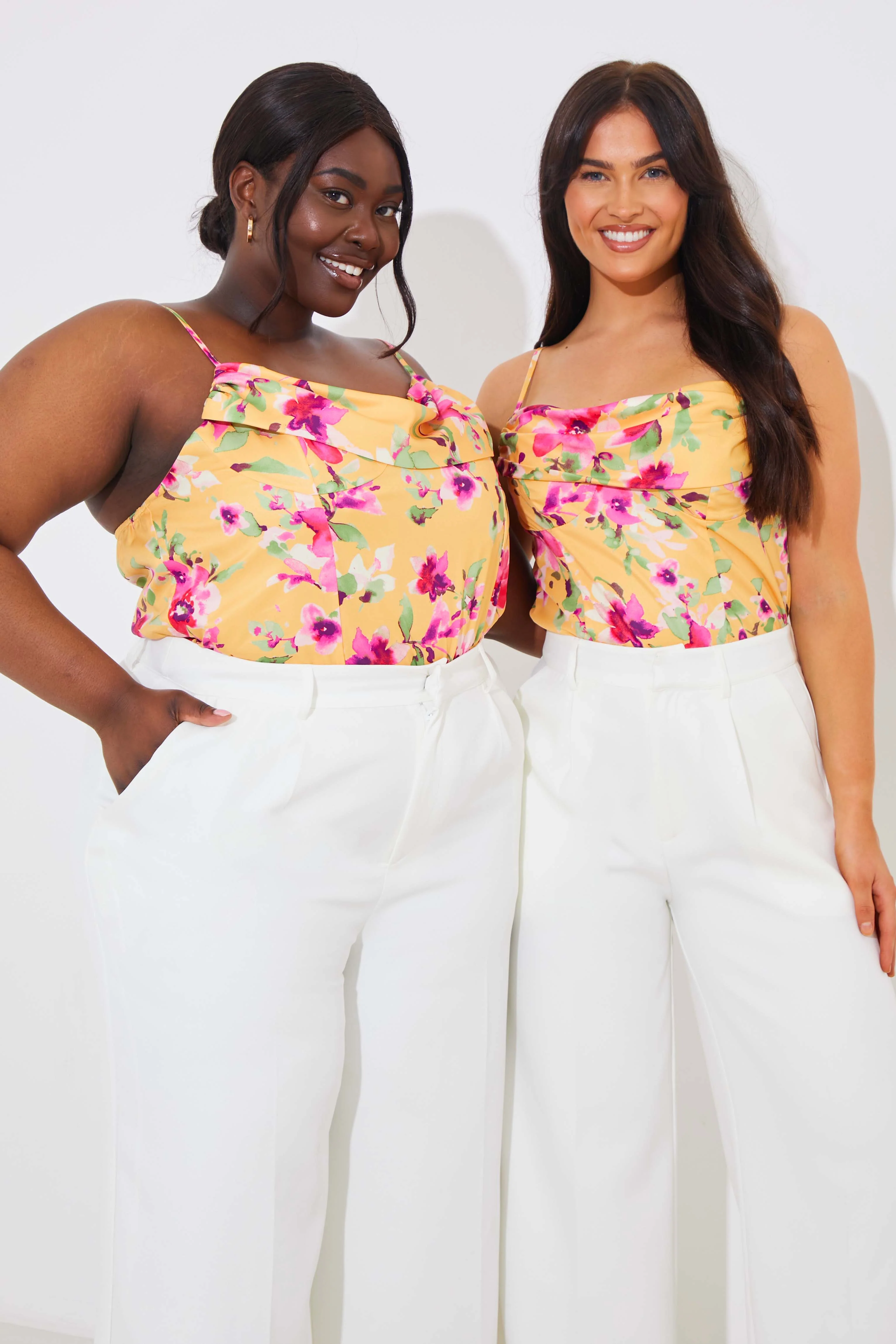 Floral Drape Bodysuit - Image 2
