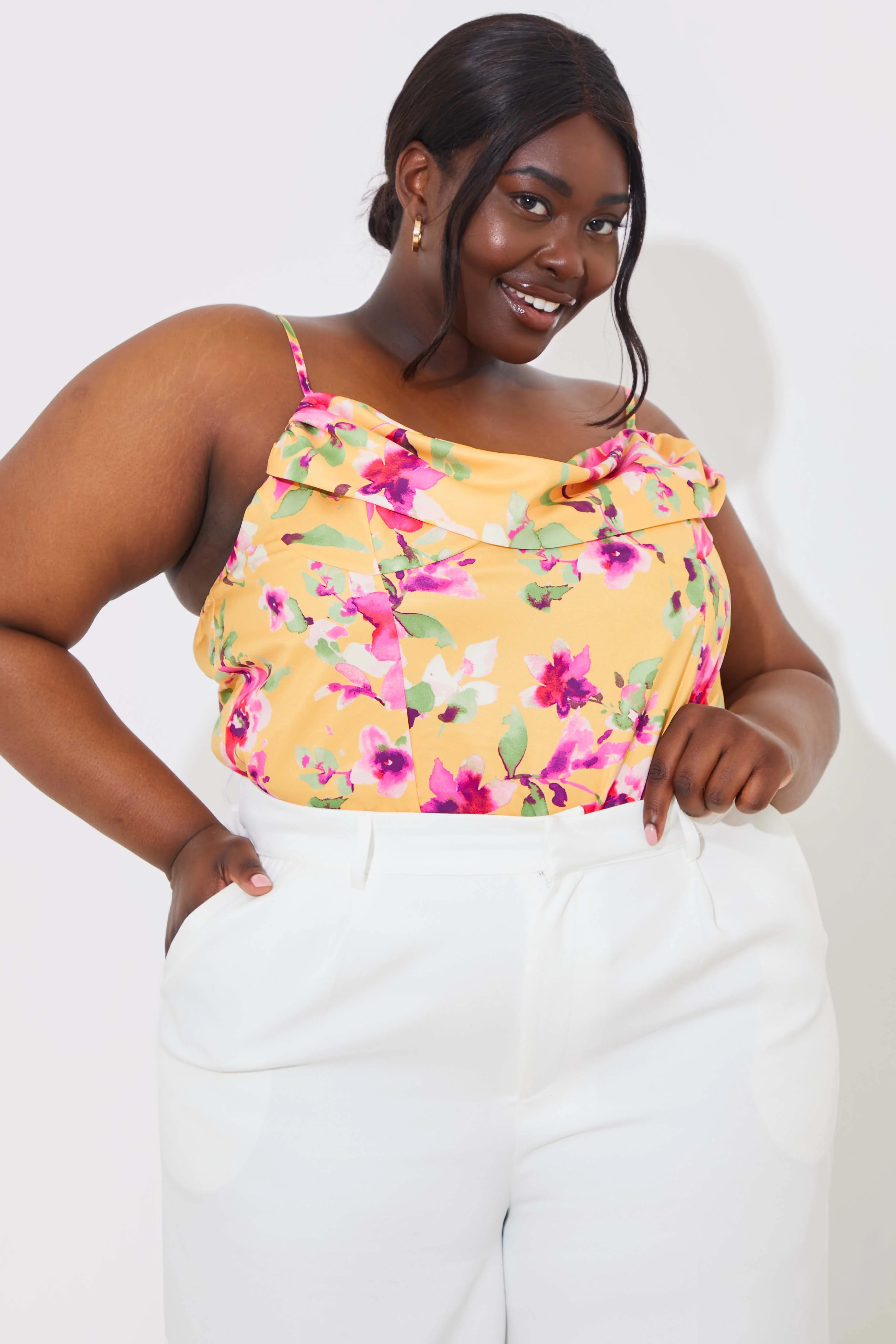Floral Drape Bodysuit - Image 6