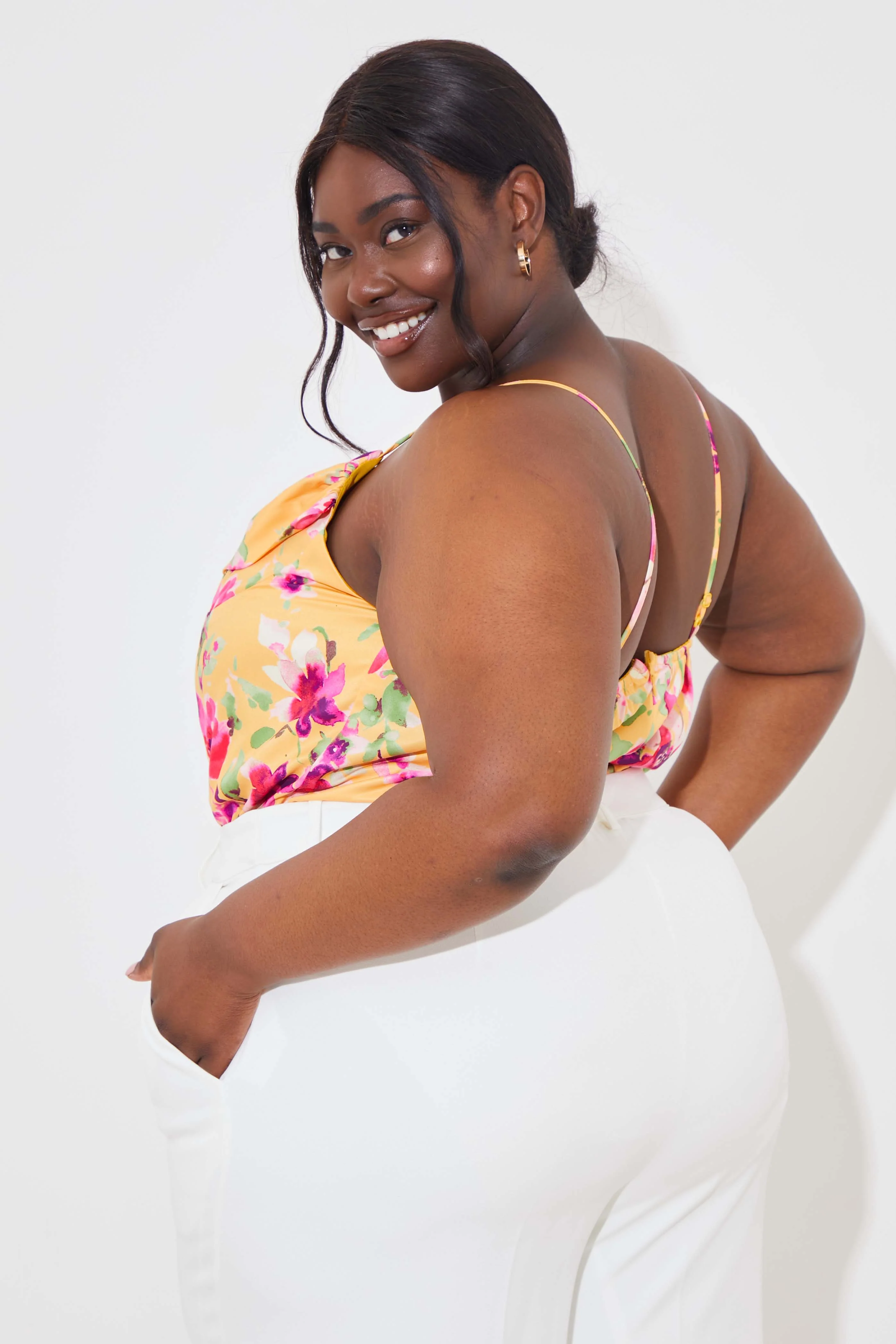 Floral Drape Bodysuit - Image 9