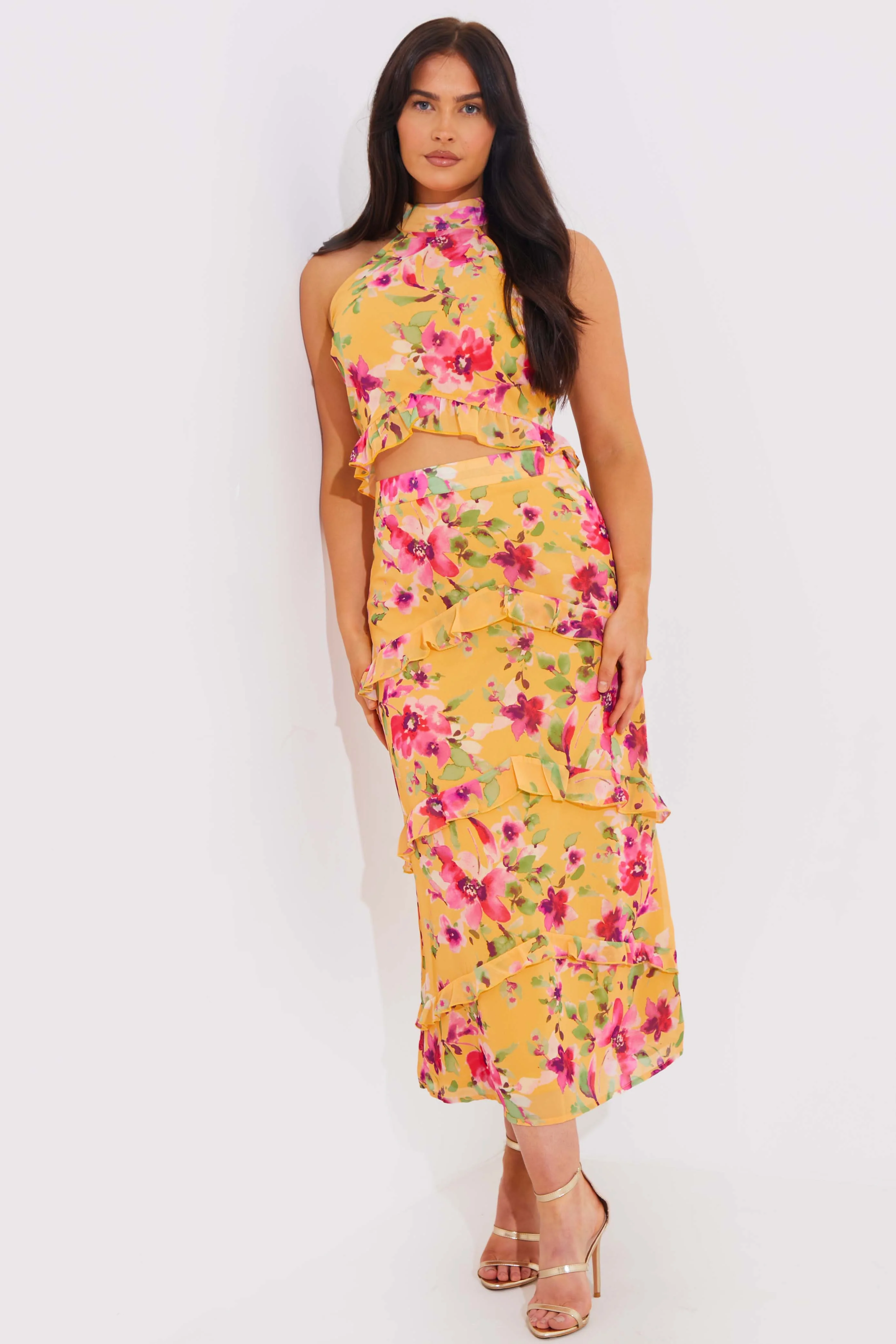 Floral Chiffon Maxi Co-Ord Skirt