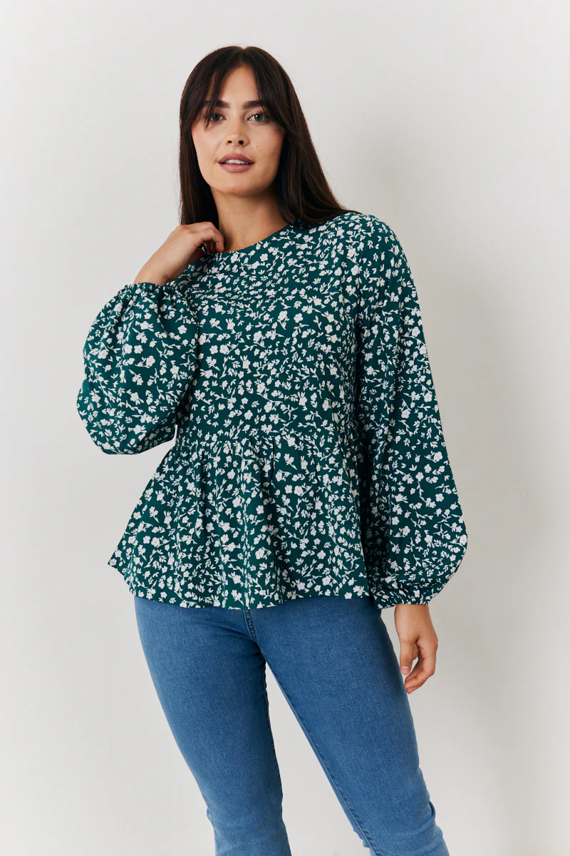 Floral Printed Smock Top