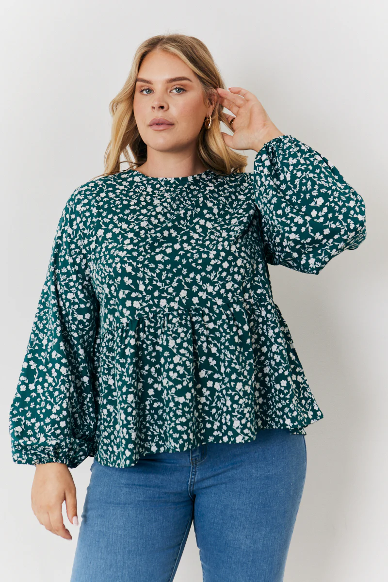 Floral Printed Smock Top - Image 5