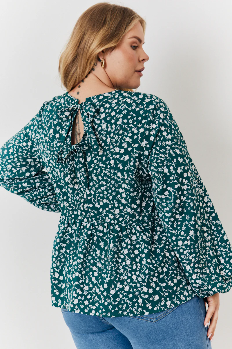Floral Printed Smock Top - Image 7