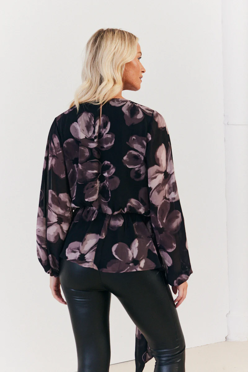 Floral Tie Waist Blouse - Image 7