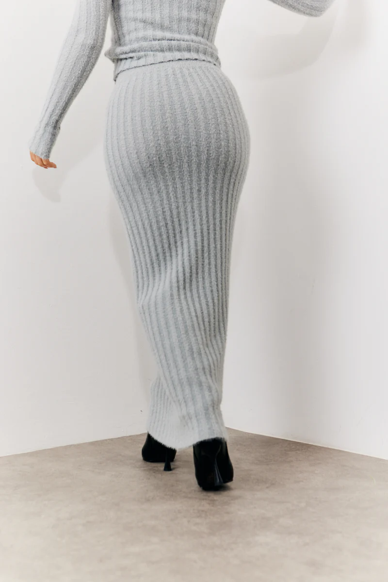 Fluffy Rib Co-Ord Midaxi Skirt - Image 4