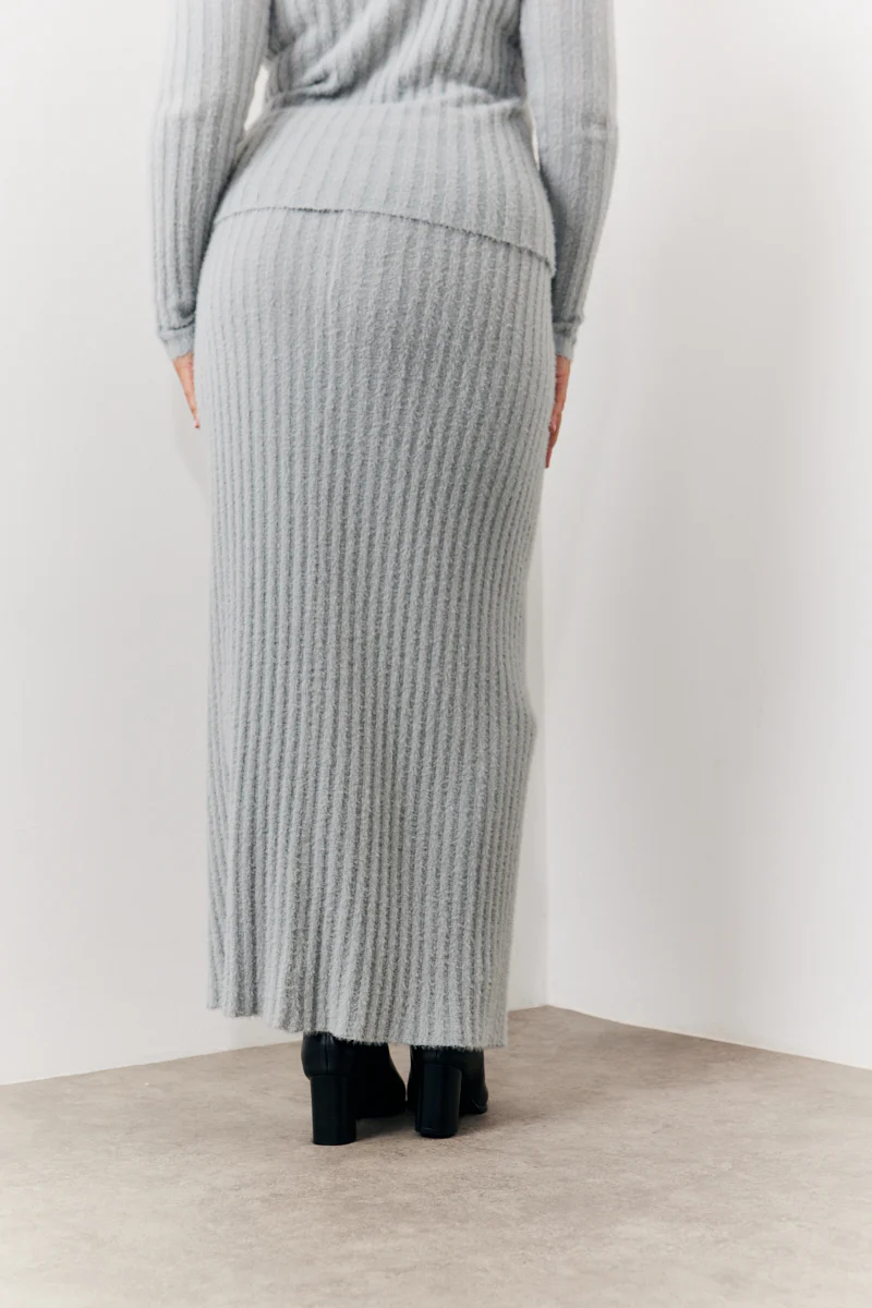 Fluffy Rib Co-Ord Midaxi Skirt - Image 8