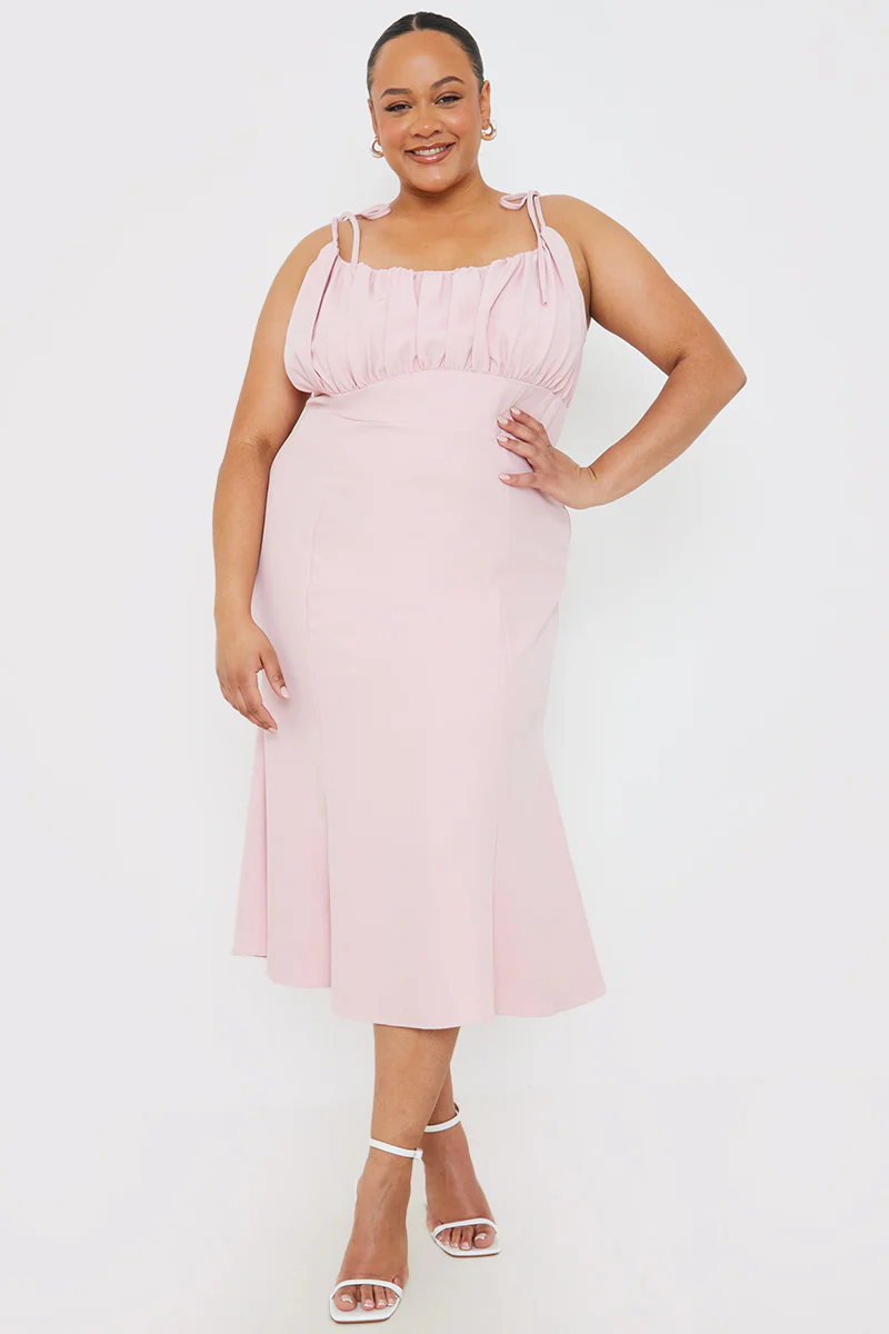Gathered Bust Midi Dress - Image 5
