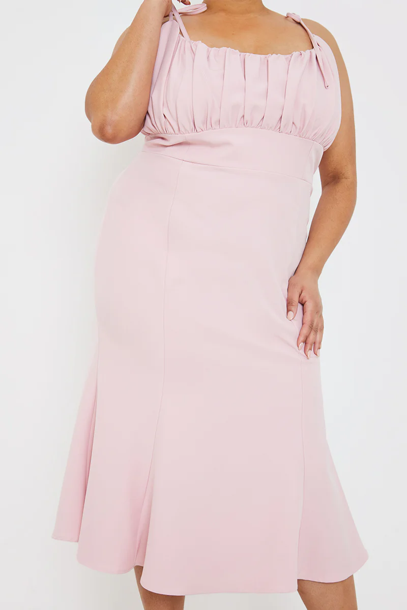 Gathered Bust Midi Dress - Image 6