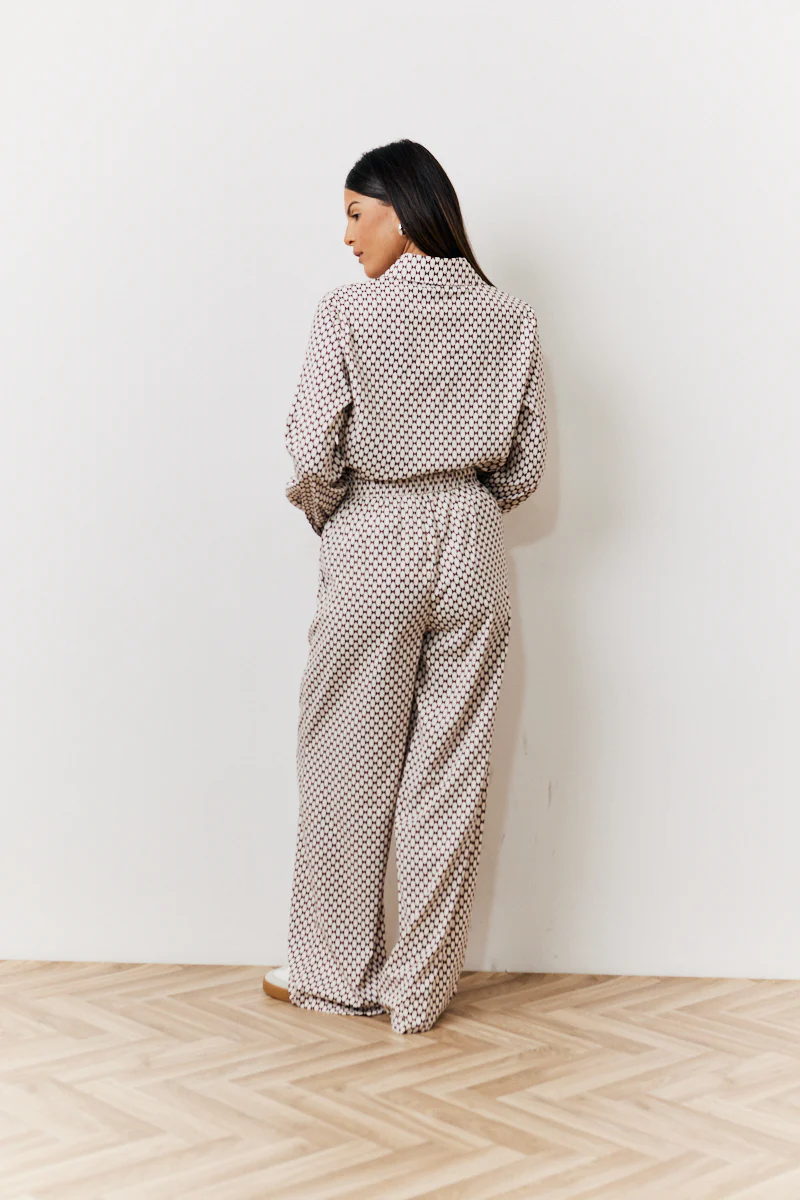 Geo Printed Wide Leg Trousers - Image 3