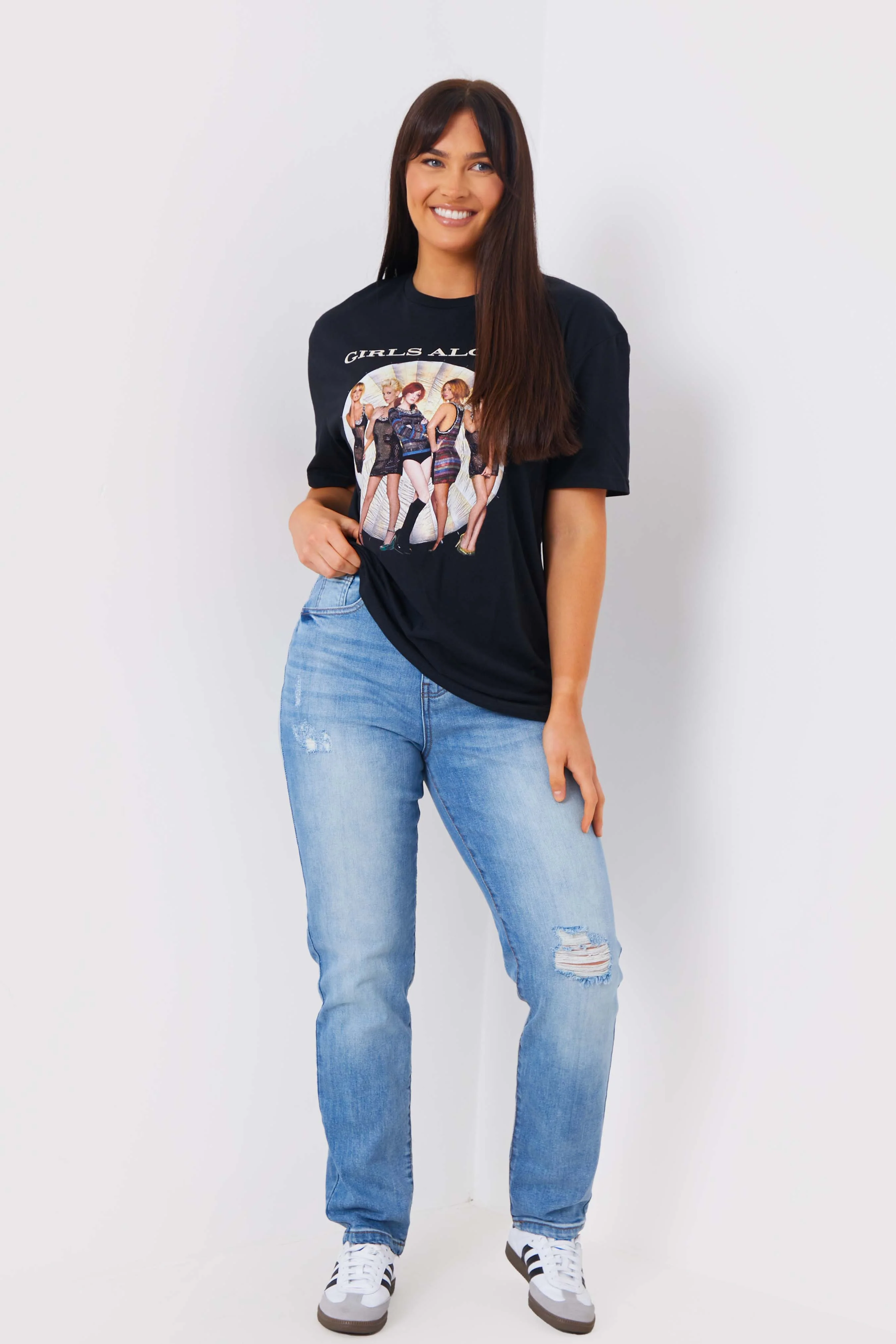 Girls Aloud Gold Slogan T-Shirt - Image 3