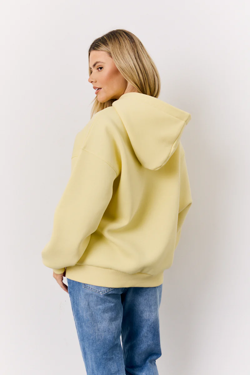 Yellow Graphic Oversized Hoodie - Image 4