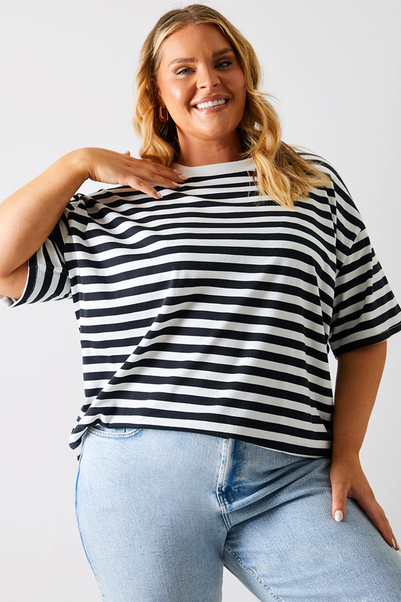 Longline Striped T-Shirt - Image 5