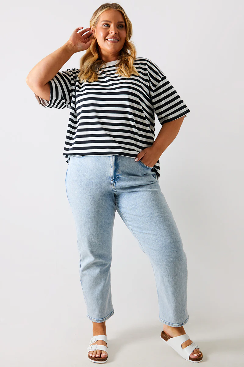 Longline Striped T-Shirt - Image 6