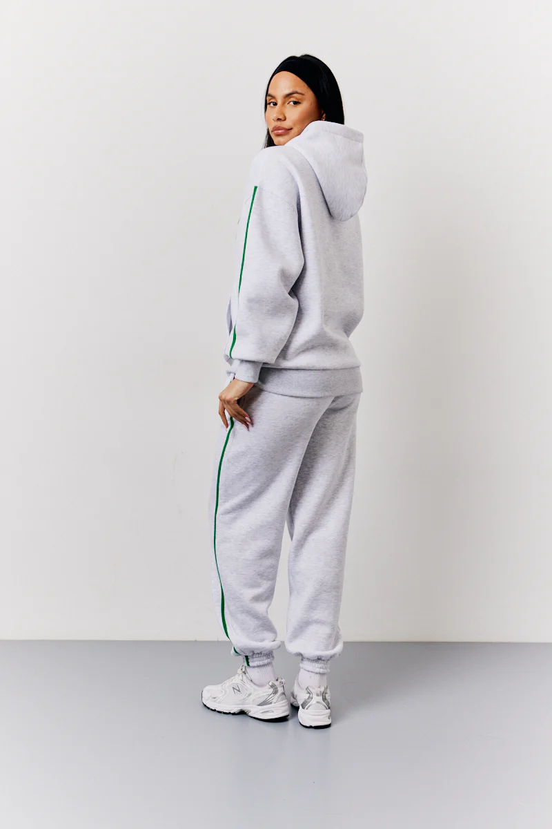 Grey Marl Fits Sport Bubble Print Co-Ord Hoodie - Image 3