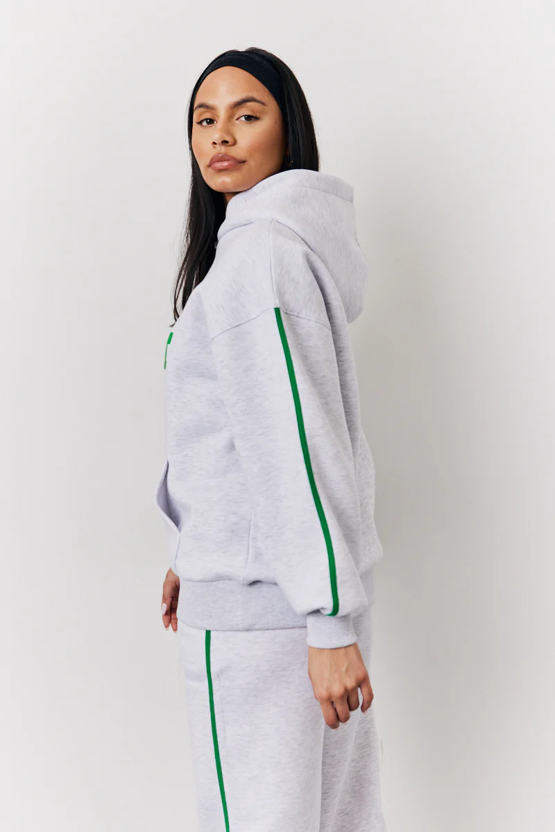 Grey Marl Fits Sport Bubble Print Co-Ord Hoodie - Image 4