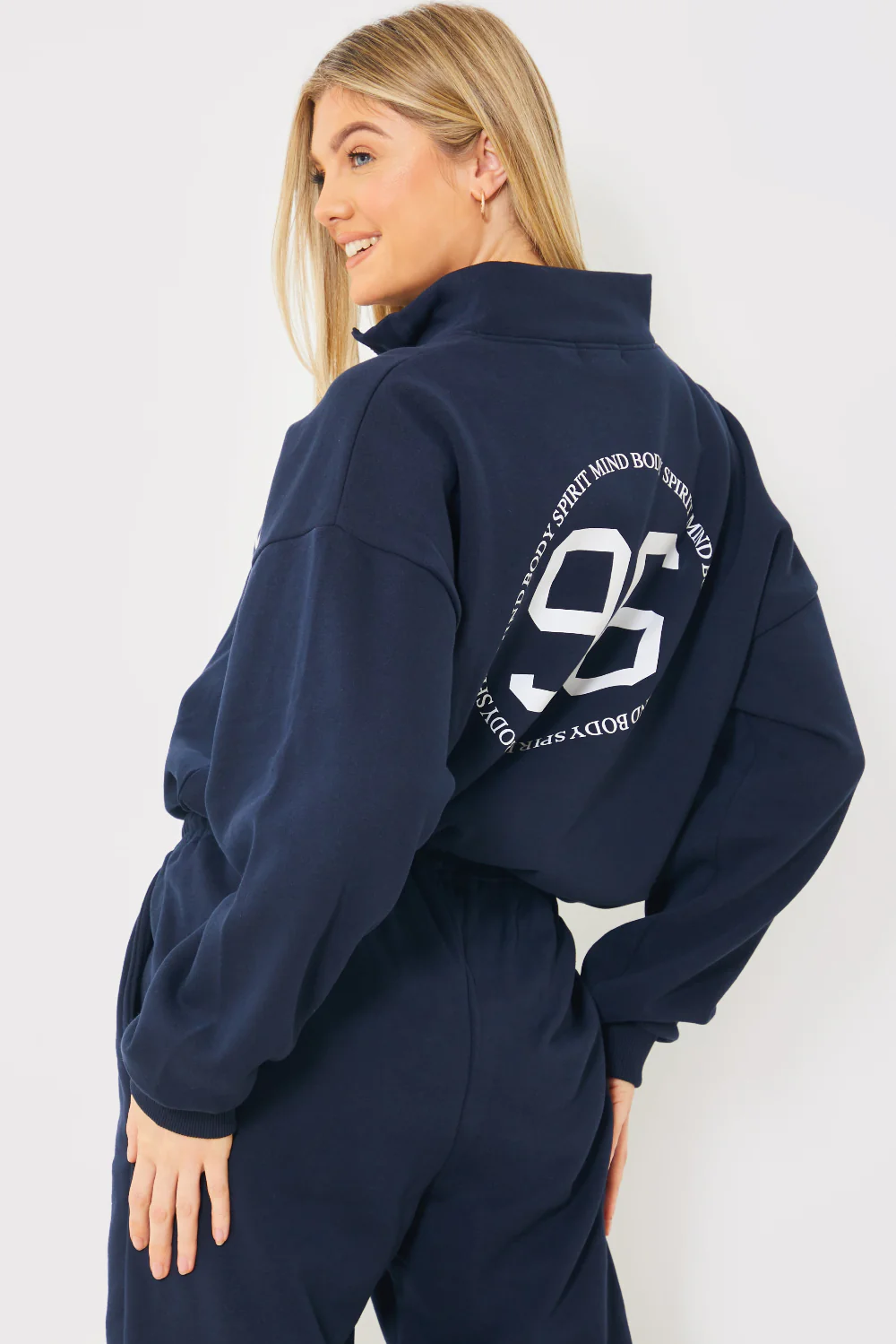 Half Zip '96' Printed Toggle Sweater - Image 5