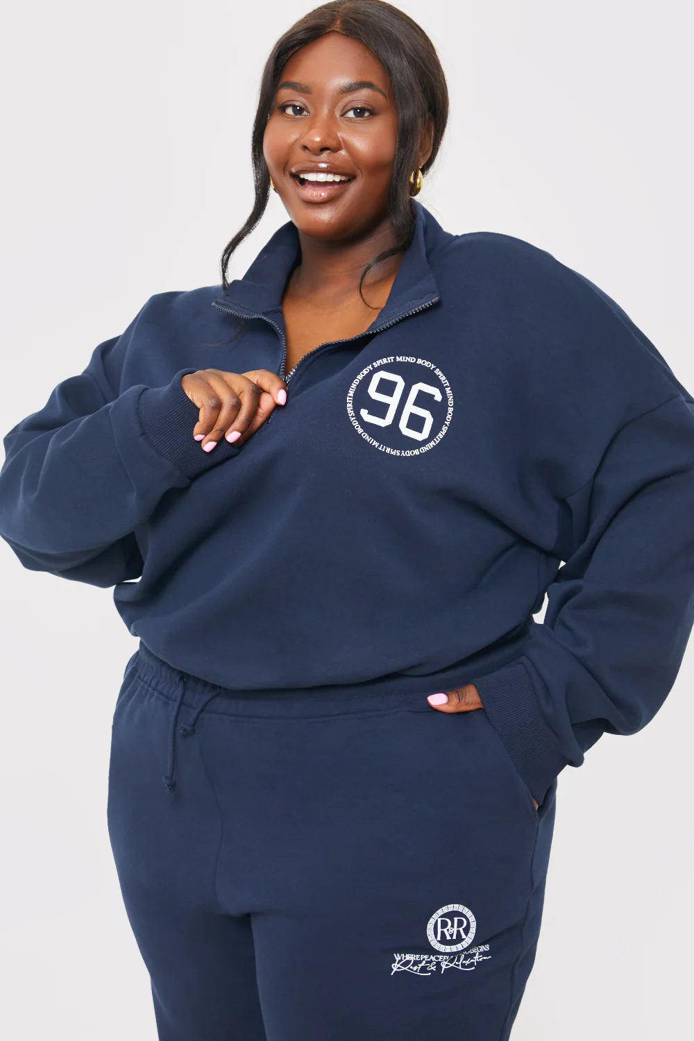 Half Zip '96' Printed Toggle Sweater - Image 7