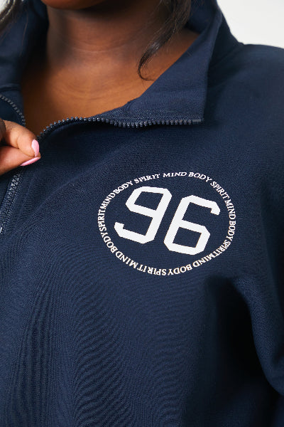 Half Zip '96' Printed Toggle Sweater - Image 9