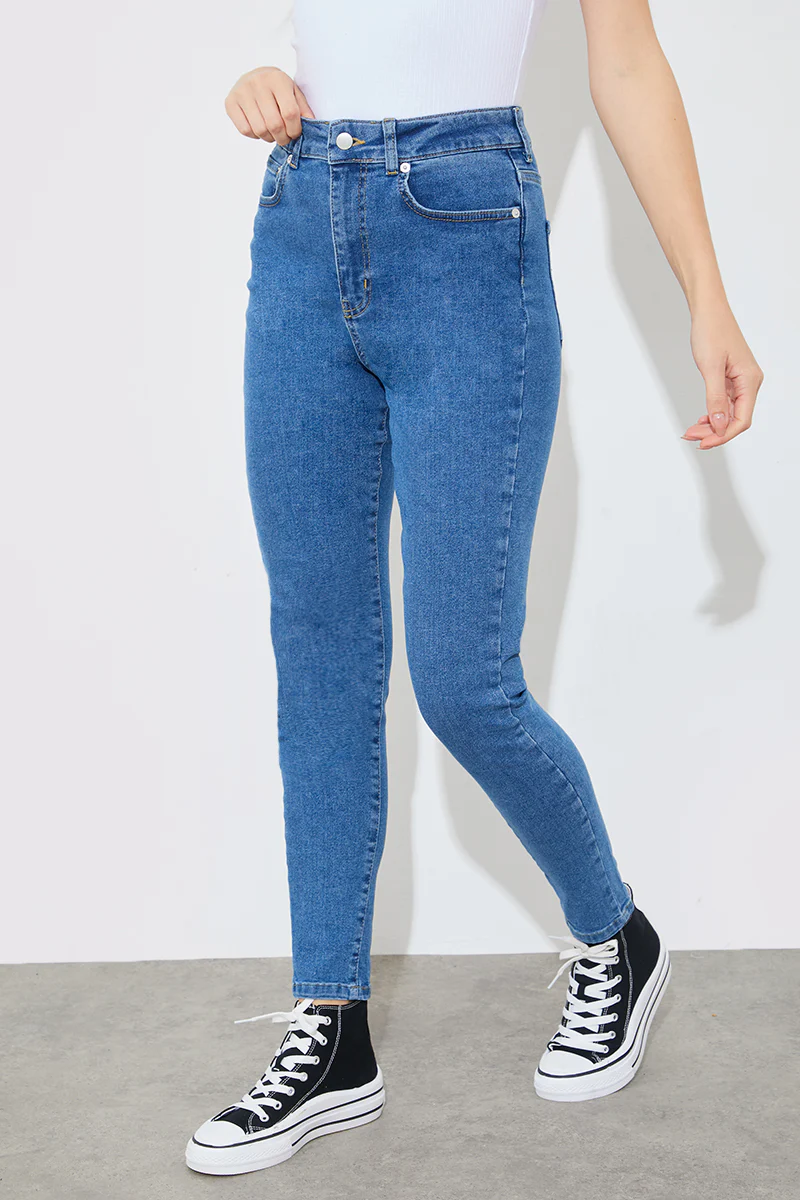 High Waisted Skinny Jeans - Image 25