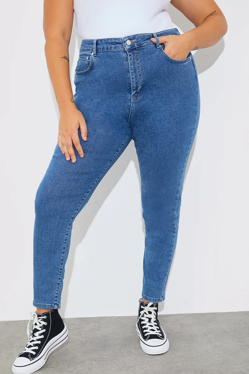 High Waisted Skinny Jeans - Image 32