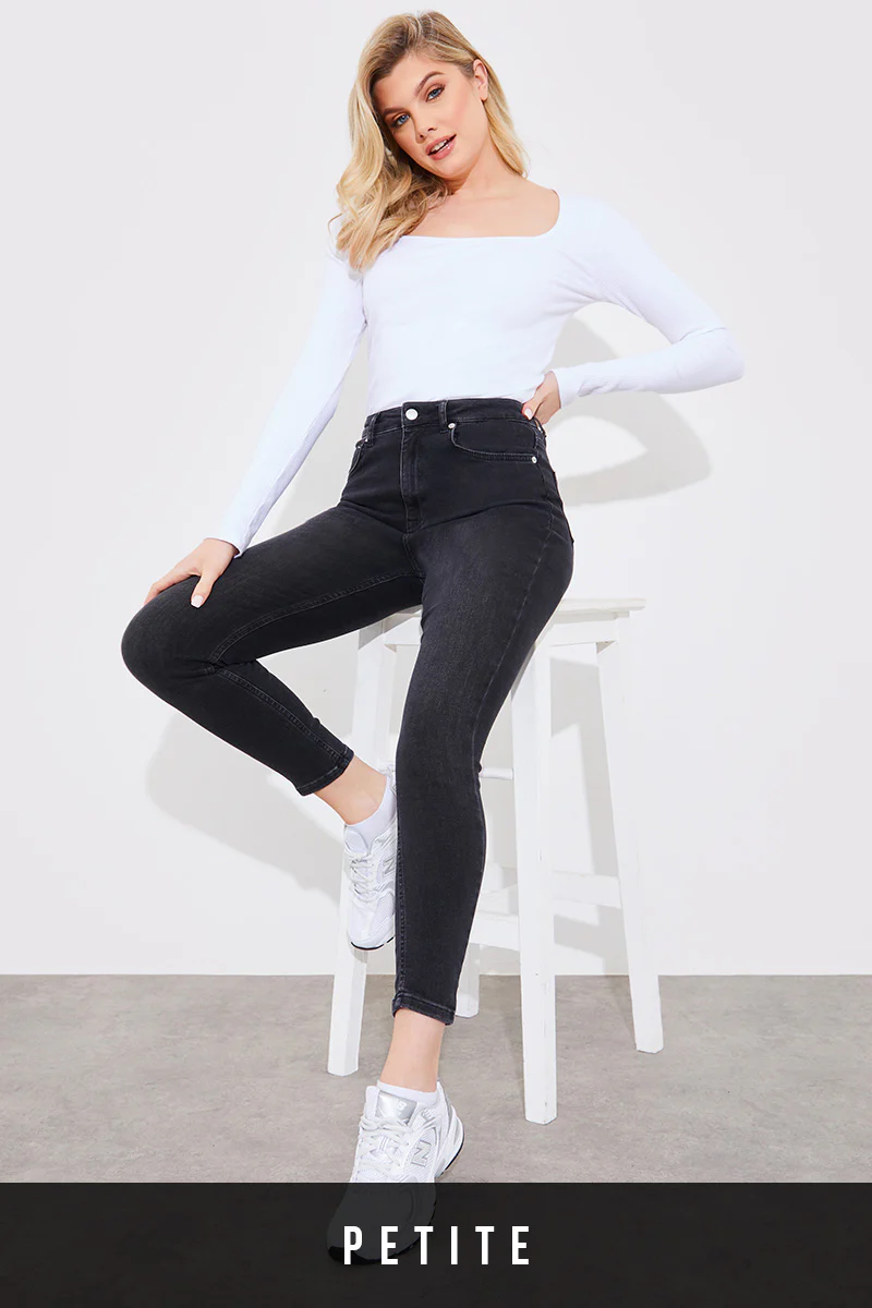 High Waisted Skinny Jeans - Image 47