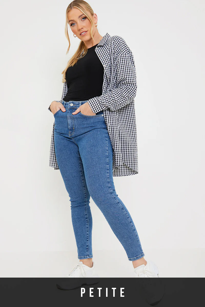High Waisted Stretch Skinny Jeans - Image 19