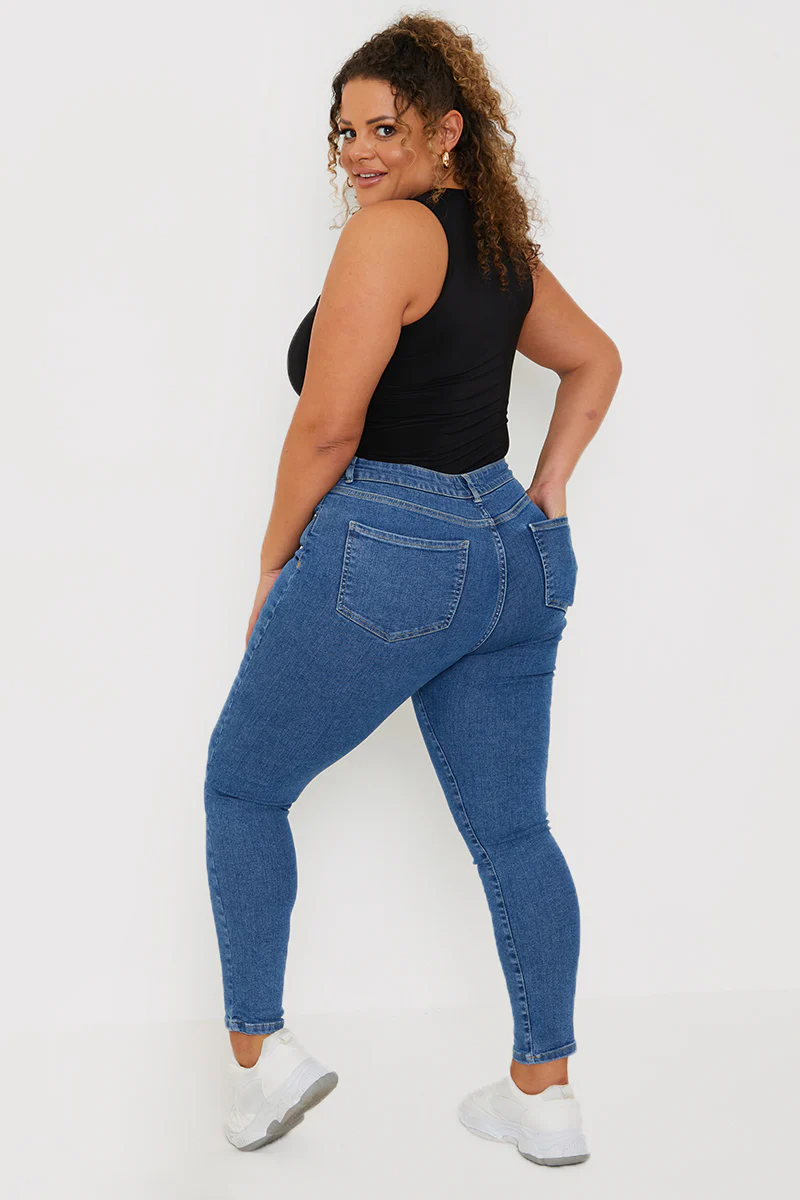 High Waisted Stretch Skinny Jeans - Image 5