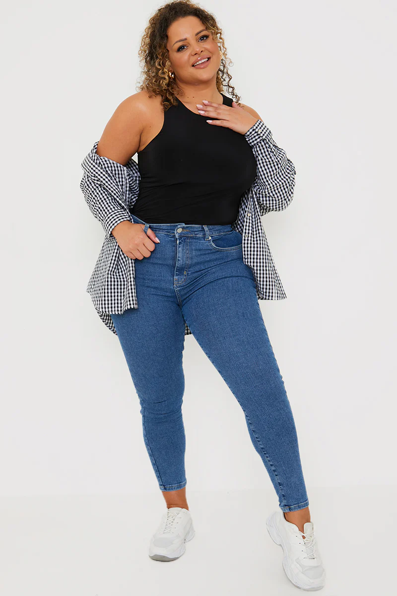 High Waisted Stretch Skinny Jeans - Image 6