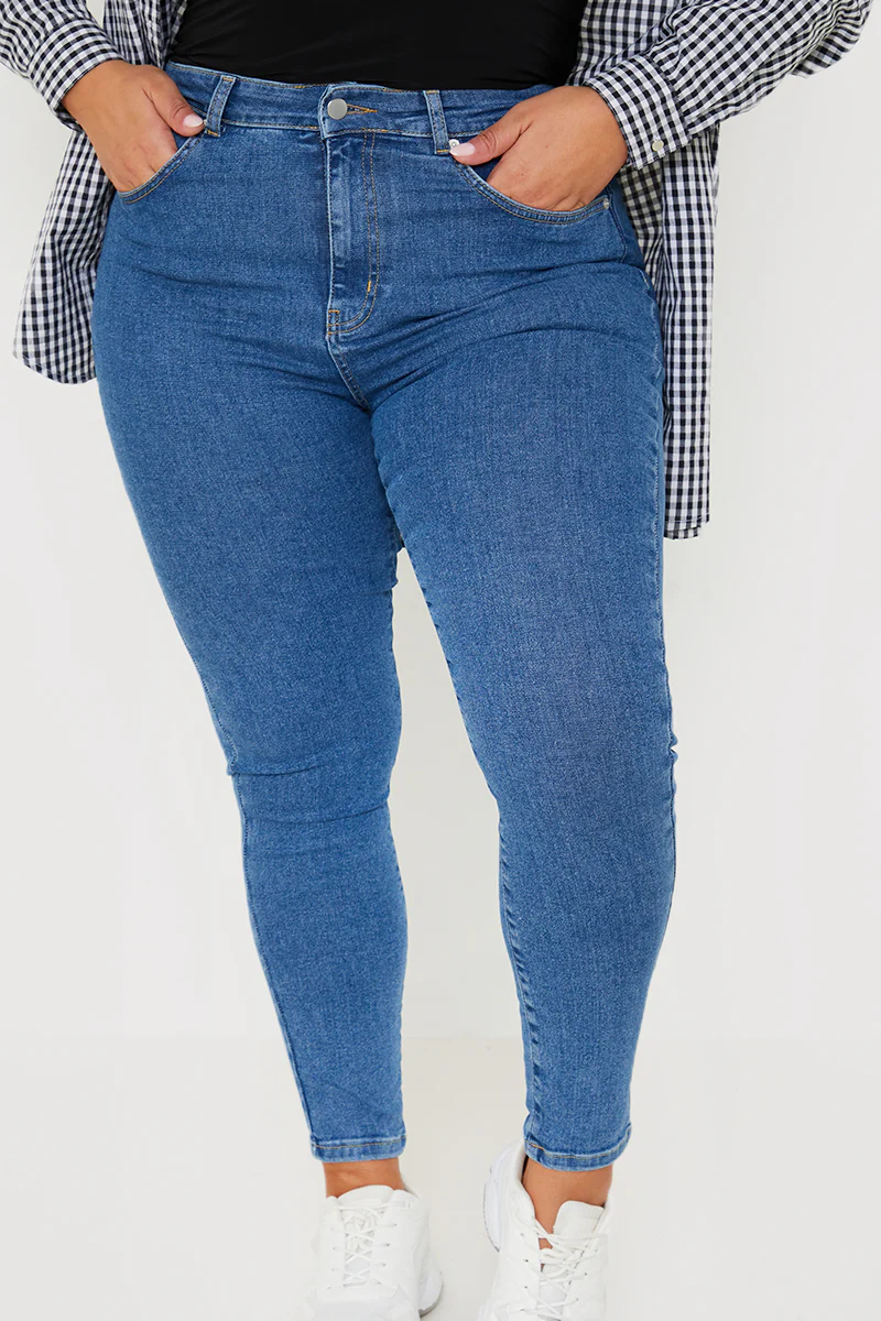 High Waisted Stretch Skinny Jeans - Image 7