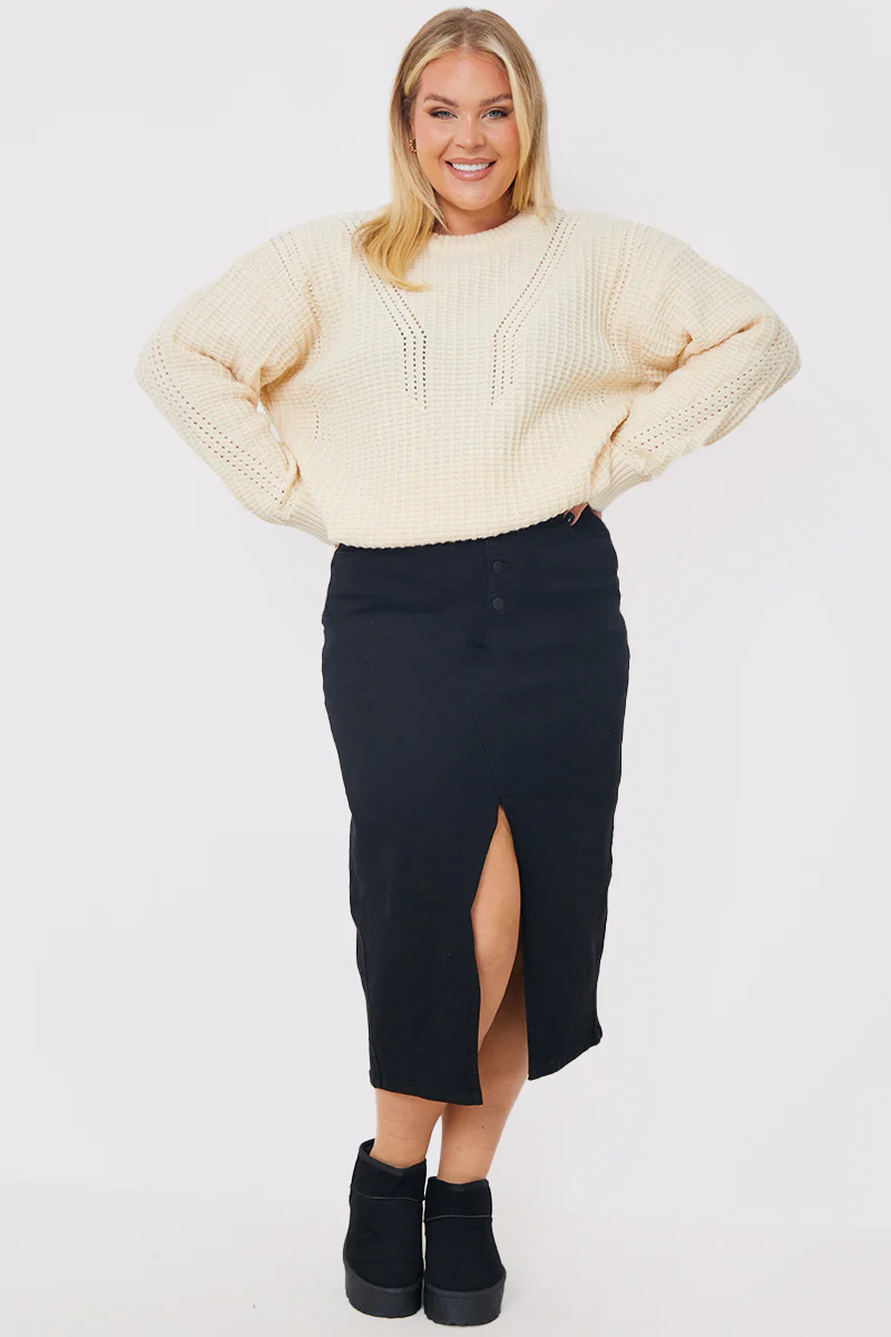 Honeycomb Stitch Knit Jumper - Image 7