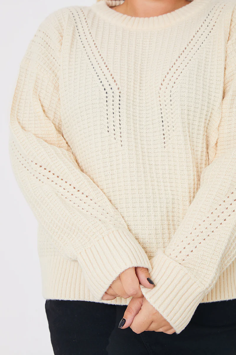 Honeycomb Stitch Knit Jumper - Image 8