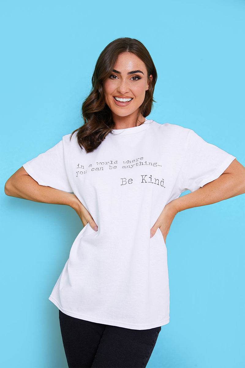 'IN A WORLD WHERE YOU CAN BE ANYTHING BE KIND' T-SHIRT - Image 17